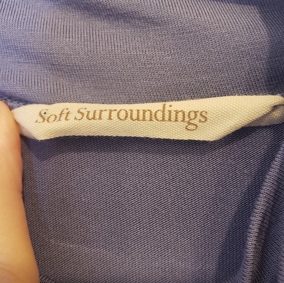 Soft Surroundings Blue Timely Turtleneck Long Sleeve Tunic Dress Size L - Picture 4 of 7